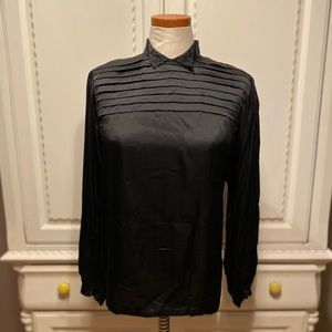 Vintage black Tracy Silk Top Size 32-S/M